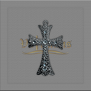 CRUZ COM STRASS PARA TERÇOS DE NOIVA 7,5cm x 5cm