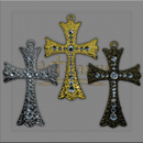 CRUZ COM STRASS PARA TERÇOS DE NOIVA 7,5cm x 5cm