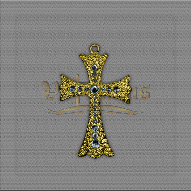 CRUZ COM STRASS PARA TERÇOS DE NOIVA 7,5cm x 5cm