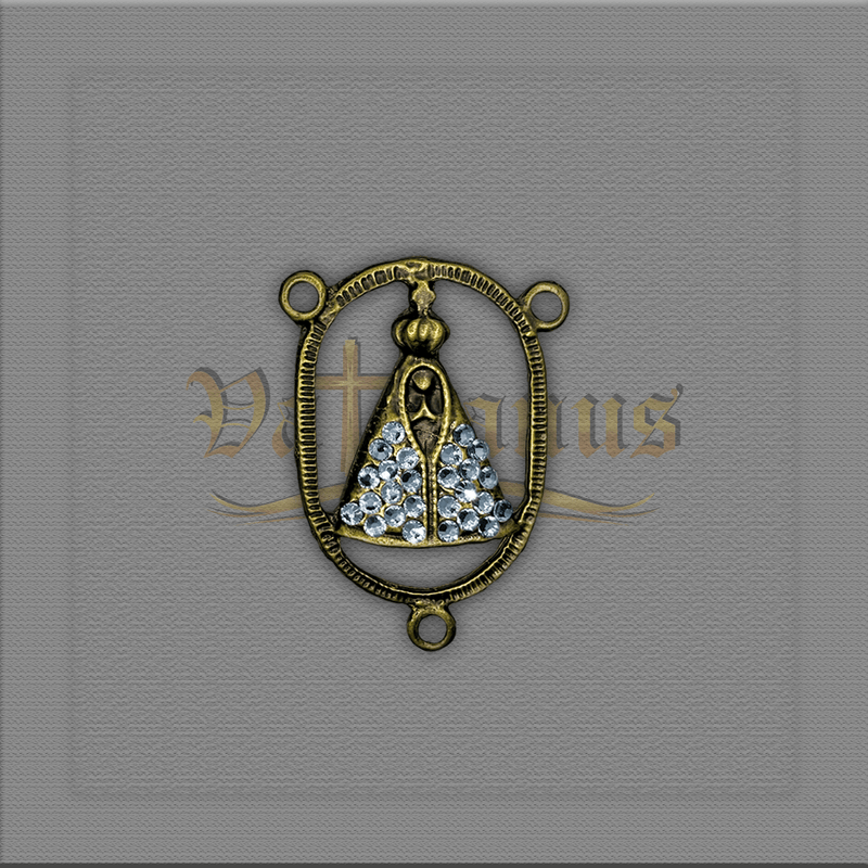 ENTREMEIO N.SRA. APARECIDA DOURADO COM STRASS 4,5 X 3CM