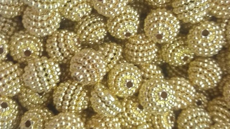 Bola Craquelada Passante 10mm em ABS Pacote com 50G ( Mais ou menos 125 bolinhas)