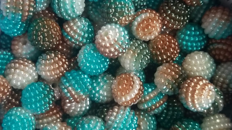 Bola Craquelada Passante 10mm em ABS Pacote com 50G ( Mais ou menos 125 bolinhas)