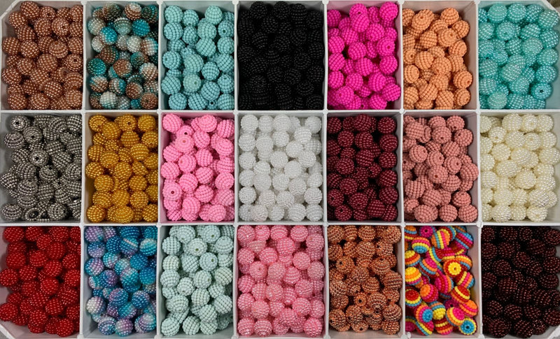 Bola Craquelada Passante 10mm em ABS Pacote com 50G ( Mais ou menos 125 bolinhas)