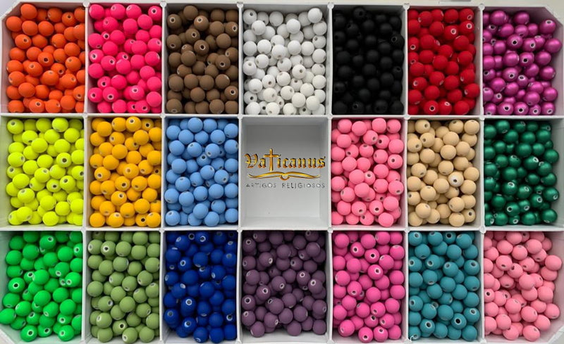 Bola Emborrachada Passante 08mm ATACADO (PACOTE COM 250G)