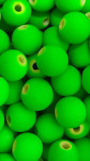 Bola Emborrachada Passante 08mm em plástico com 50G ( mais ou menos 120 bolinhas)