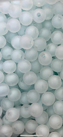 BOLA FOSCA COM MIOLO PASSANTE 08MM EM ACRÍLICO (PACOTE COM 50G)