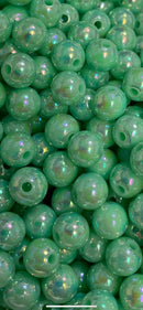 BOLA LEITOSA IRISADA PASSANTE 08MM EM ACRÍLICO (PACOTE COM 50G)