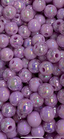 BOLA LEITOSA IRISADA PASSANTE 08MM EM ACRÍLICO (PACOTE COM 50G)