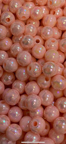 BOLA LEITOSA IRISADA PASSANTE 08MM EM ACRÍLICO (PACOTE COM 50G)