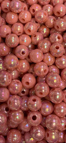 BOLA LEITOSA IRISADA PASSANTE 08MM EM ACRÍLICO (PACOTE COM 50G)