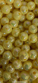 BOLA LEITOSA IRISADA PASSANTE 08MM EM ACRÍLICO (PACOTE COM 50G)