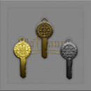 CHAVE DE SÃO BENTO P/ MONTAGEM DE TERÇOS OU CHAVEIROS 5,5 X 2,5CM