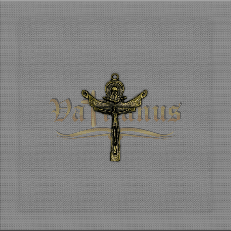 Crucifixo Santíssima Trindade 4,5cm x 3,3cm para montagem de terços