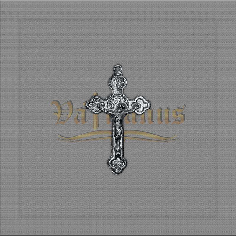 Crucifixo de São Bento para montagem de terços Tamanho: 5,5cm x 3,3cm