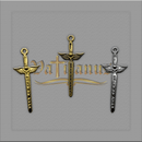 CRUCIFIXO ESPADA DE SÃO MIGUEL 4cm x 2cm (PCT COM 25)