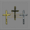 CRUCIFIXO ESTILO MADEIRA 4,5 X 2,5CM P/ MONTAGEM