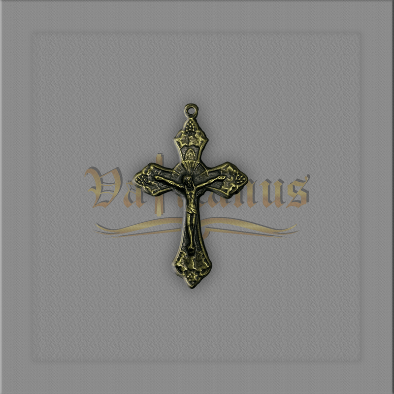 Crucifixo com uva para montagem de terços 4 x 2,8cm