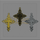 CRUZ TRABALHADA PARA TERÇOS DE NOIVA 5,8 X 4CM