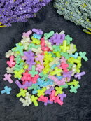 CRUZINHA PASSANTE COLORIDA 12X16MM EM PLÁSTICO