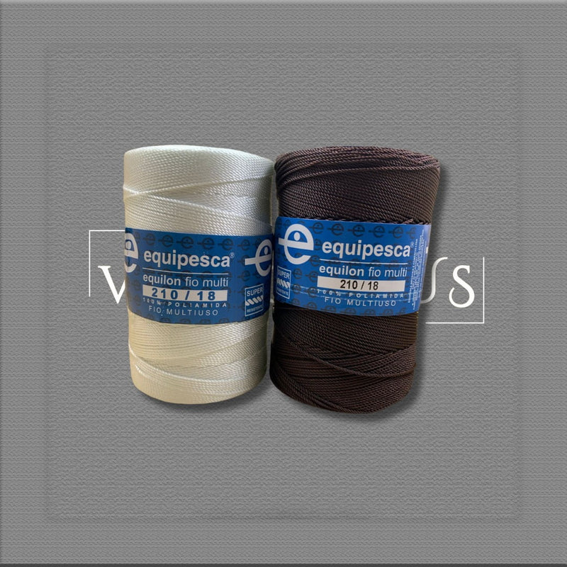 FIO MULT TORCIDO E CORDONEL DE NYLON BRANCO 210/18 E 210/24 COM 200GR P/MONTAGEM DE TERÇOS