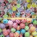 Bolinha Infantil 08mm em Plástico para terço infantil (Pacote com 50g)