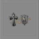 KIT CRUCIFIXO 5,5X 4CM E ENTREMEIO 4X3CM ( 1 PÇ DE CADA)
