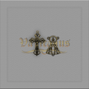 KIT CRUCIFIXO TRABALHADO 3,8 X 2,7CM E ENTREMEIO N.SRA. APARECIDA 3CM X 2CM