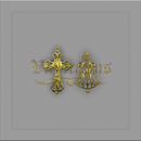 KIT CRUCIFIXO TRABALHADO 3,8 X 2,7CM E ENTREMEIO VAZADO 3,5CM X 2,2CM