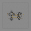 KIT CRUCIFIXO VAZADO 3,8 X 2,7CM E ENTREMEIO TERÇO N. SRA. 2cm x 1,5cm