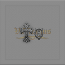 KIT CRUZ 4,5 x 3cm E ENTREMEIO N.SRA.APAR. 2,2CM X 1,7CM P/TERÇO DE NOIVA