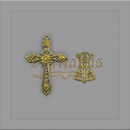 KIT CRUZ 6,5 x 4,5cm E ENTREMEIO 3cm x 2cm P/ TERÇOS DE NOIVA