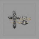 KIT CRUZ 6,5 x 4,5cm E ENTREMEIO 3cm x 2cm P/ TERÇOS DE NOIVA