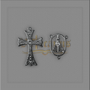 KIT CRUZ 7,5cm x 5cm E ENTREMEIO N.SRA. APAR.4,5 X 3CM P/ TERÇOS DE NOIVA