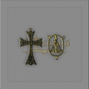 KIT CRUZ 7,5cm x 5cm E ENTREMEIO N.SRA. APAR.4,5 X 3CM P/ TERÇOS DE NOIVA