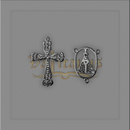 KIT CRUZ E ENTREMEIOS GRANDES PARA TERÇOS DE NOIVA (1 peça de cada)