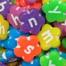 LETRA FLOR COLORIDA 10MM P/TERÇO INFANTIL (PACOTE COM 50GR)
