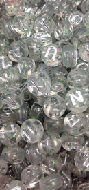 LETRA TRANSLUCIDA 07MM EM ACRÍLICO COM 50GR ( mais ou menos 250 letras)