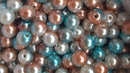 Pérola Inteira Mesclada passante 8mm Pacote com 50G (mais ou menos 200 bolinhas)