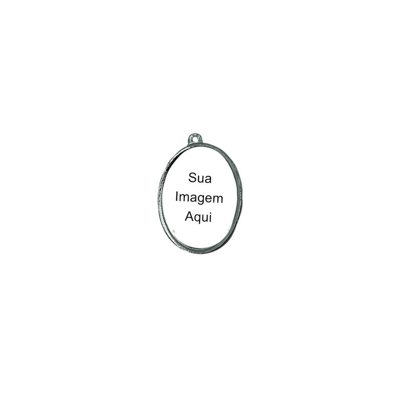 MEDALHA METAL OVAL 3,5 X 2,6CM (PACOTE COM 5)