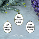 MEDALHA METAL OVAL 3,5 X 2,6CM (PACOTE COM 5)