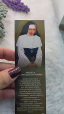 Marca página de papel com imagem de Santa Dulce dos Pobres