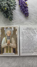 SÃO JOÃO MARIA VIANNEY - PACOTE C/ 100 SANTINHOS DE PAPEL