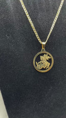 Pingente de São Jorge em Aço Inox Dourado
