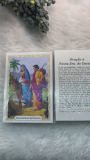 NOSSA SENHORA DO DESTERRO - PACOTE COM 100 SANTINHOS DE PAPEL