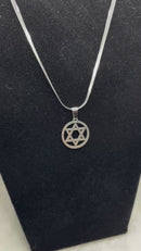 Pingente Estrela de Davi com Corrente em Aço Inox