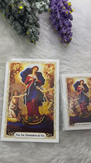 Nossa Senhora Desatadora dos Nós (pacote com 100) Santinho de papel