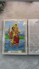 SÃO CRISTÓVÃO - PACOTE C/ 100 SANTINHOS DE PAPEL