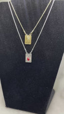 Escapulário em Aço Inox com Imagens Gravadas