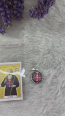 Medalha de São Bento Colorida em Aço Inox