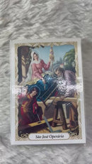 SÃO JOSÉ OPERÁRIO - PACOTE C/ 100 SANTINHOS DE PAPEL